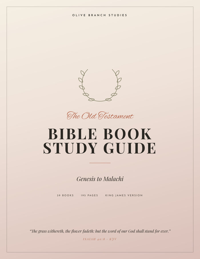 Old Testament Bible Book Study Guide (39 Books)