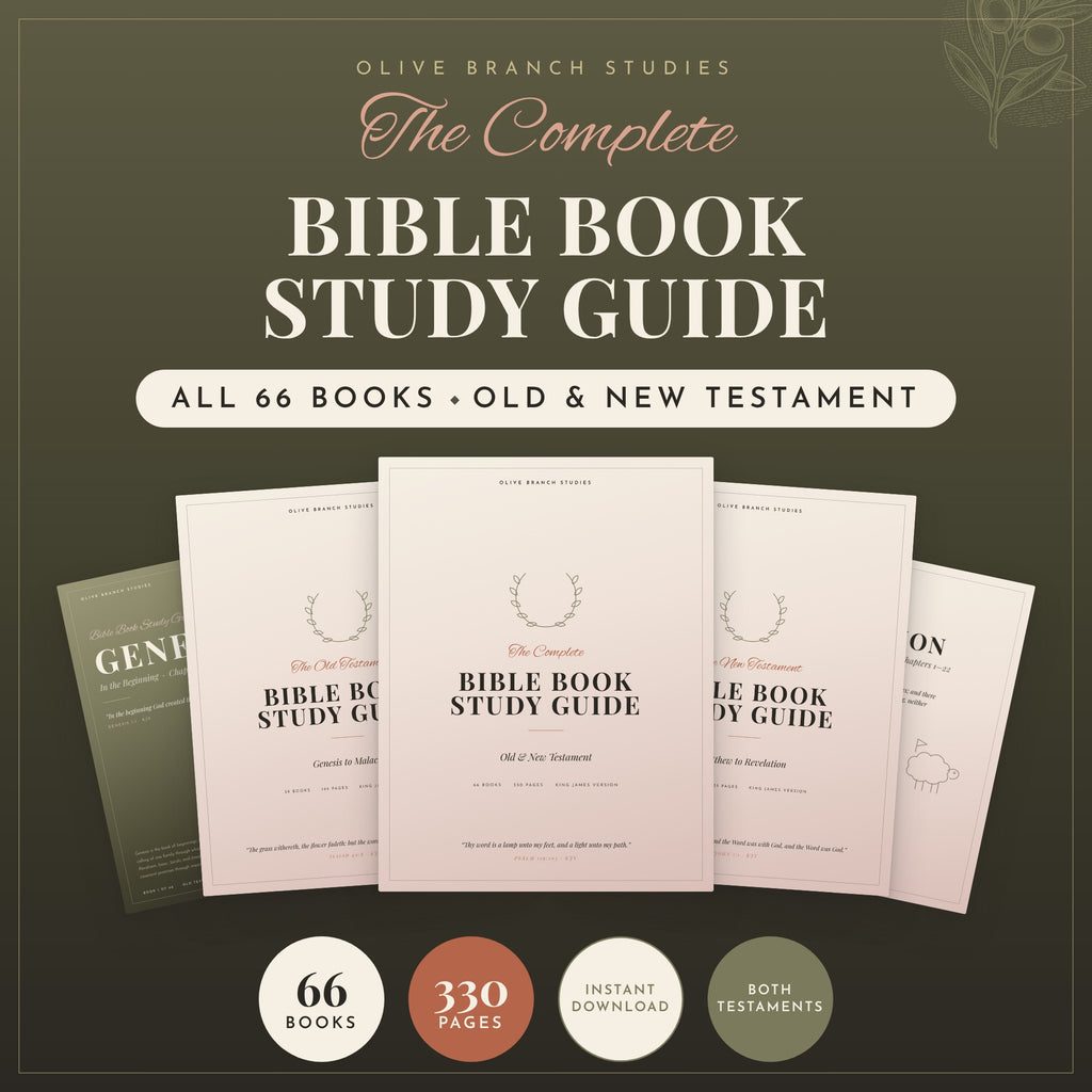 The Complete Bible Book Study Guide, all 66 books, Old and New Testament, by Olive Branch Studies